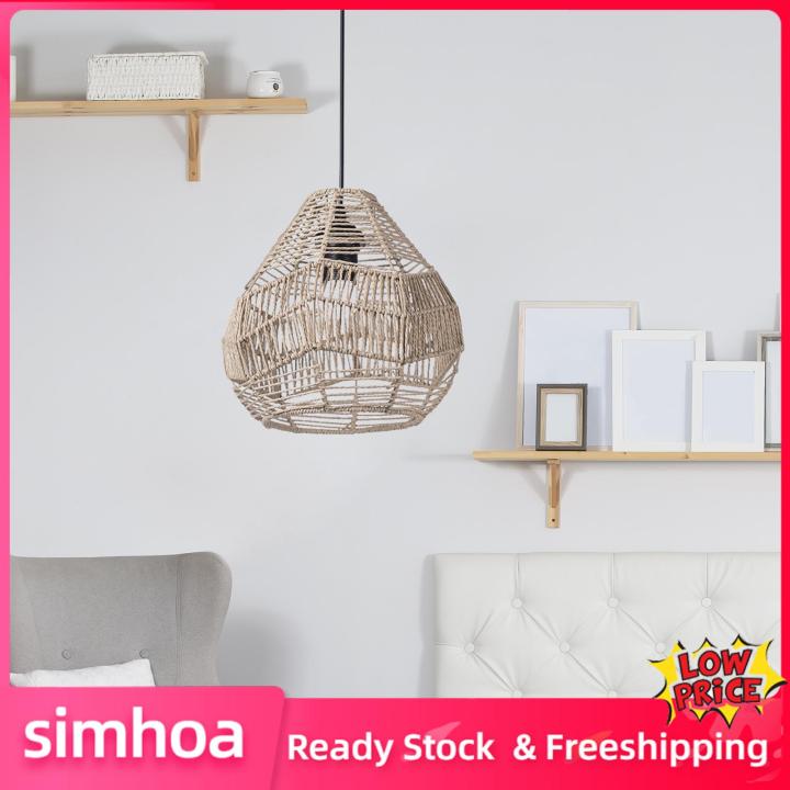 simhoa-โป๊ะโคมไฟทอตกแต่งแบบชนบทสำหรับห้องรับประทานอาหารโรงแรมห้องครัวเกาะ