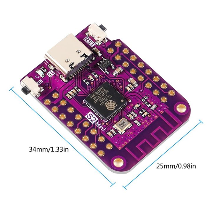 6pcs-s2-mini-development-board-esp32-s2fn4r2-esp32-s2-4mb-flash-2mb-psram-micropython