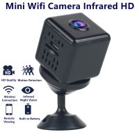 กล้องถ่ายรูปอินฟราเรด IP Wi-Fi ขนาดเล็กความละเอียดสูง1080P กล้องไร้สายในร่มจอดูแลเด็กการตรวจจับการเคลื่อนไหวมองเห็นกลางคืน