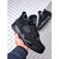 2023 New HOT [Original] A J 4 R All Black High Top Fashion Basketball Shoes