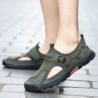 Hot Summer Mens Sandals Outdoor Mesh Sandals Soft Clogs Men Sandals Slides Handmade Dropship Sandals Roman Outdoor Slippers