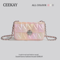 กระเป๋าสายโซ่สีสันสดใสของ Ceekay เป็นที่นิยมในปีนี้กระเป๋าใบเล็กสุดฮอตสำหรับผู้หญิงกระเป๋าสะพายข้างสไตล์ไฮเอนด์สำหรับฤดูร้อนแบบใหม่