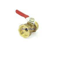 Threaded Male 1/2PT to Female 1/2PT Red Handle Full Port Lever Brass Ball Valve