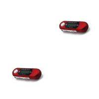 เครื่องเล่น MP3ขนาดเล็กแบบ2 In 1 1เครื่องเล่นเพลง LCD หลายแฟลชไดร์ฟน้ำหนักเบาหลายภาษาปิดอัตโนมัติควบคุมด้วยนิ้วเดียวสีแดง1/2/3