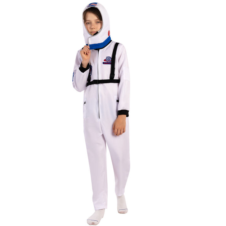 นักบินอวกาศเด็กชุดอวกาศโรงเรียนอนุบาลการแสดงบนเวทีเทศกาลฮาโลวีนปาร์ตี้การแสดงเครื่องแต่งกาย