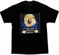 Funny Dog Art Chow Chow Mug Shot Printed Mens T-Shirt. Summer Cotton Short Sleeve O-Neck Unisex T Shirt New S-3Xl - T-Shirts - Aliexpress