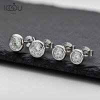 IOGOU 100 Moissanite อัญมณีสีขาวทองสีสตั๊ดต่างหูผู้หญิง925เงินสเตอร์ลิง Solitaire Party เครื่องประดับ Fine