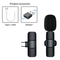 Wireless Lavalier Microphone Portable Audio Video Recording Mini Mic for iPhone Android Live Broadcast Gaming Phone Microfonoe