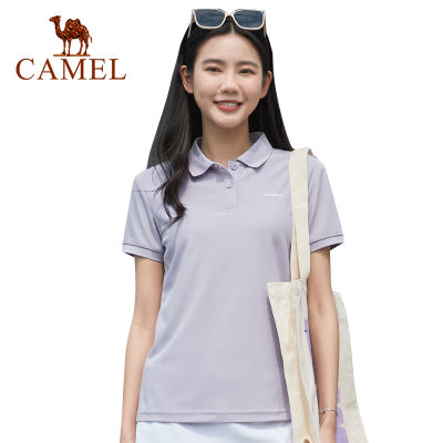 Cameljeans Womens Polo Shirt Summer New Sports Quick-drying Breathable Short-sleeved Lapel Top