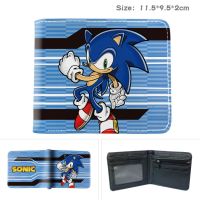 Anime Sonic The Hedgehog Wallet Men Wallets Slim Classic Coin Pocket Photo Holder Credit Card/ID Holders Coin Purses Wallet