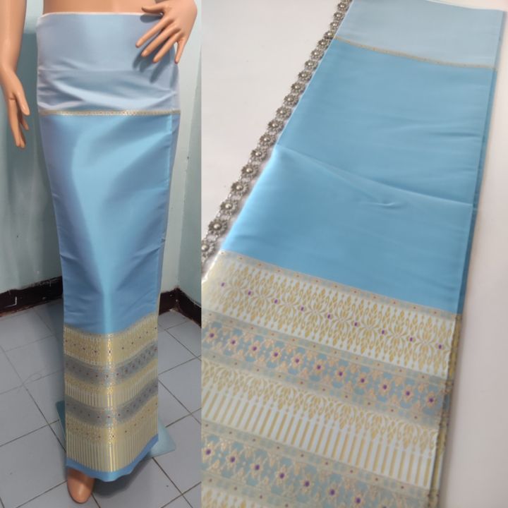 ln01002-ผ้าไทย-ผ้าถุง-ผ้าไหมล้านนา-ผ้าไหมการบินไทย-ผ้าเป็นผืน