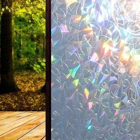 3D Rainbow Effect Suncatcher Sticker Window Films Privacy Home Decorative Film Anti-UV Non-Adhesive Static Cling Glass Sticker