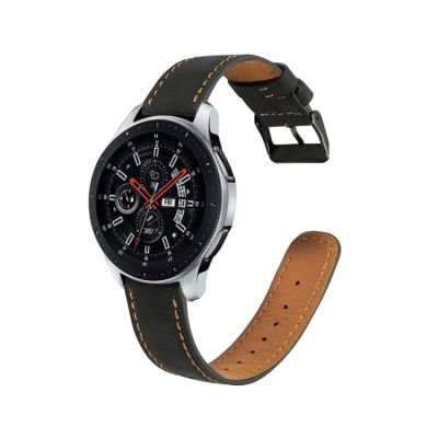 สำหรับนาฬิกา Samsung Galaxy สายนาฬิกาหนังไฟท้ายกลมมอเตอร์ไซค์3 45มม.