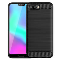 【2023】Brushed Carbon Fiber Case For Honor 10 Shockproof Silicone Cases for honor 10 GT Honor10 Soft Phone Cover Coque Fundas ！