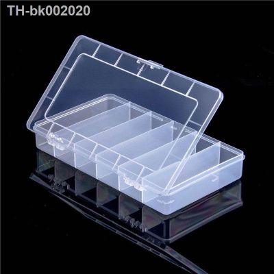 ☏ 6 Grid Rectangular Storage Box PP Plastic Transparent Box Lure Fishing Gear Classification Small Hardware Tools Arrangement