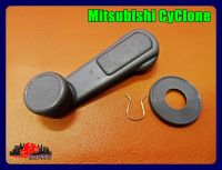 MITSUBISHI CYCLONE WINDSHIELD HANDLE "GREY" SET (LH&amp;RH) (1 PC.) // มือหมุนกระจกรถ สีเทา (1 อัน) ใช้ได้ทั้งซ้ายและขวา