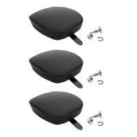 3X for Sportster XL1200 883 2014-2016 Seat Black Leather Seat Motorcycle Rear Pillion Passenger Pad Seat