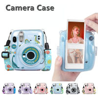 【Cw】For Instax Mini11 Crystal Photo Bag Transparent Storage Case Crystal Case Strap Sticker Three Piece Set for Instax Mini 11hot