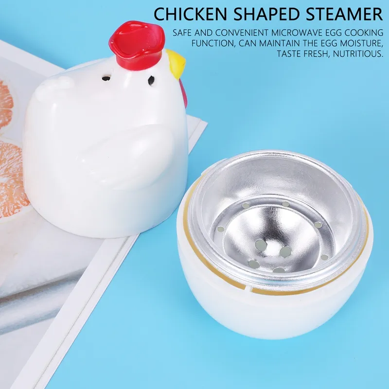 Chick-shaped 1 Boiled Egg Steamer Steamer Pestle Microwave Egg Cooker Cooking  Tools Kitchen Gadgets