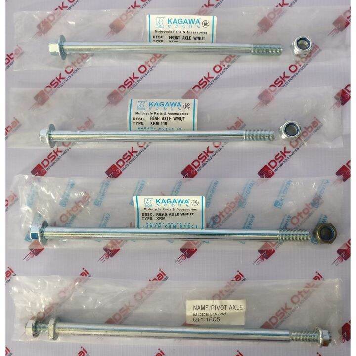 Front Wheel Axle Rear Wheel Axle Swing Arm Axle (Pivot Shaft) for XRM