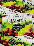 Nho Khô Mỹ Raisin Sunview Túi 1kg Không Hạt Vị Thập Cẩm