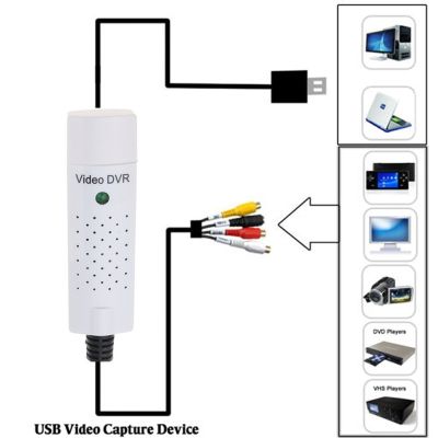 ⊕⊕◘ Kebidumei USB Video Capture Device USB 2.0 to RCA Cable Adapter Video TV DVD VHS DVR Capture Adapter Support Win10 Newest