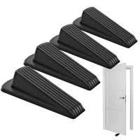 【LZ】jthre Door Wedge Rubber Door Stops Wedge 4 Pieces Floor Sturdy Door Stopper Suits Most Doors Floor Door Gaps Protect The Door And