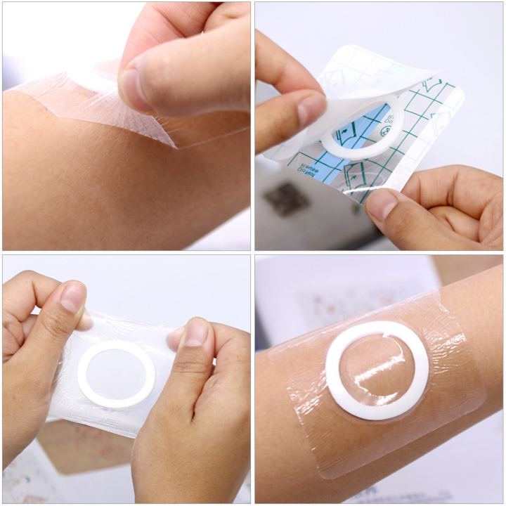 cw-sticker-belly-button-waterproof-shower-bandage-navel-protection-adhesive-covers-clearprotector-sensor-patch-bandages