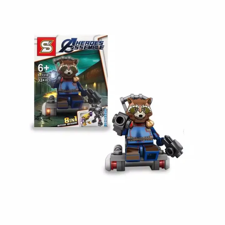 lego rocket raccoon minifigure