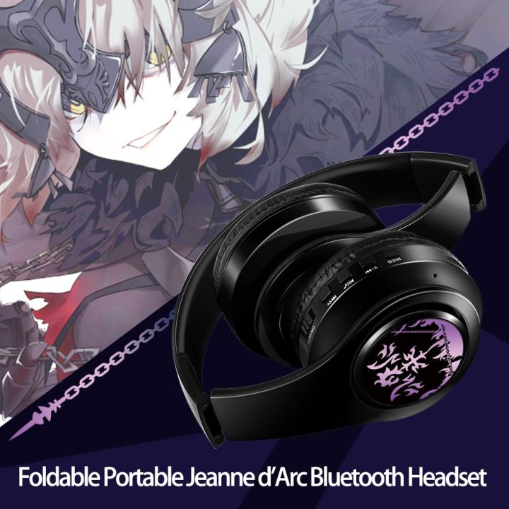 popuplar-anime-cosplay-all-black-headset-fategrand-order-fgo-jeanne-darc-over-head-game-bluetooth-headphone-earphone-gift