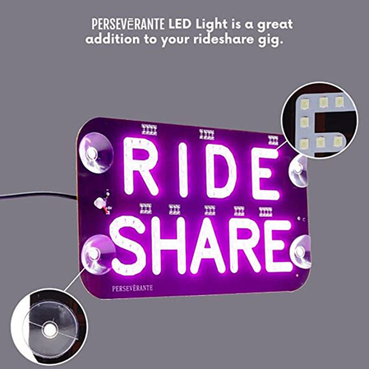 led-ป้ายตกแต่งรถไฟเตือน-rideshare-ไฟ-led-สำหรับรถแท็กซี่ป้าย-rideshare-อุปกรณ์เสริม-usb-รถแท็กซี่-light