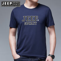 JEEP SPIRIT 1941 ESTD ฤดูร้อน Simple Letter พิมพ์แขนสั้นผู้ชายเสื้อยืดแฟชั่น All-Match สบายผ้าแห้งเร็วแนวโน้มเสื้อยืด9449