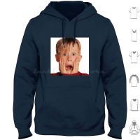 Kevin Mcallister Scream Mask Hoodie cotton Long Sleeve Mcallister Kevin Home Alone Scream Kid Funny Xmas Christmas Movie