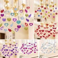 100pcs/set Red Heart Laser Balloon Pendant Romantic Wedding Valentines Day Birthday Party Decorations kids room Ceiling decor