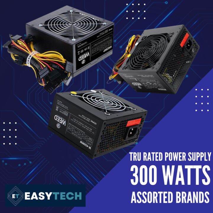 【COD】 EASYTECH True Rated PSU 300 Watts Assorted Brand Power Supply
