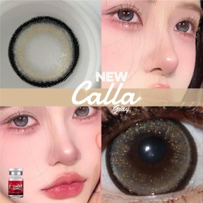 💥รุ่นลิมิเตด 💋 มีค่าสายตา 💋 Lovelylens Calla Nora Gray Brown 💋 มีกลิตเตอร์วิ้งๆ บิ๊กอาย สุดปัง คอนแทคเลนส์ รายเดือน มีอย แถมตลับฟรี เลนส์นิ่ม