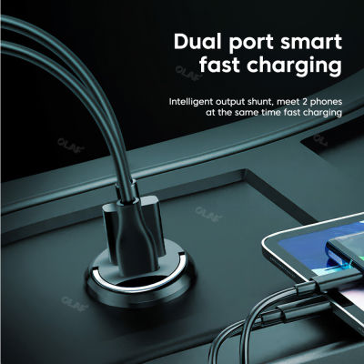 Olaf 100W Car Charger ดึงแหวน Fast Charging QC3.0 Mini PD USB Type C รถชาร์จศัพท์สำหรับ Xiaomi Samsung Poco
