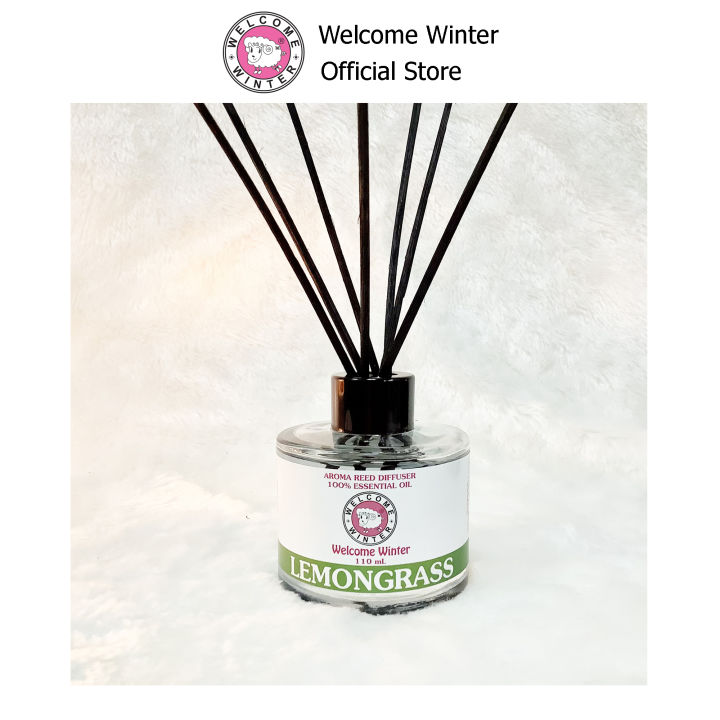 welcomewinter-ก้านไม้หอมกลิ่นน้ำมันหอมระเหย-essential-oil-lemongrass-reed-diffuser-110-ml