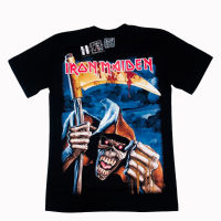 【New】 เสื้อวง Iron Maiden เสื้อวงดนตรี แฟชั่นแขนสั้นผ้าฝ้าย