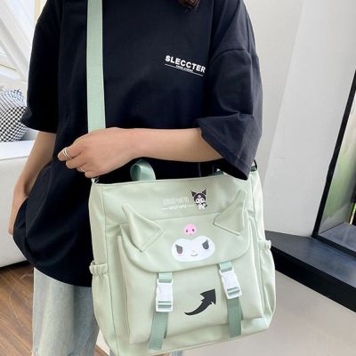 กระเป๋าสไตล์เกาหลีความจุเยอะกระเป๋าสะพายไหล่สไตล์ CHETR ผู้หญิงกระเป๋าหิ้วหวาน Kuromi
