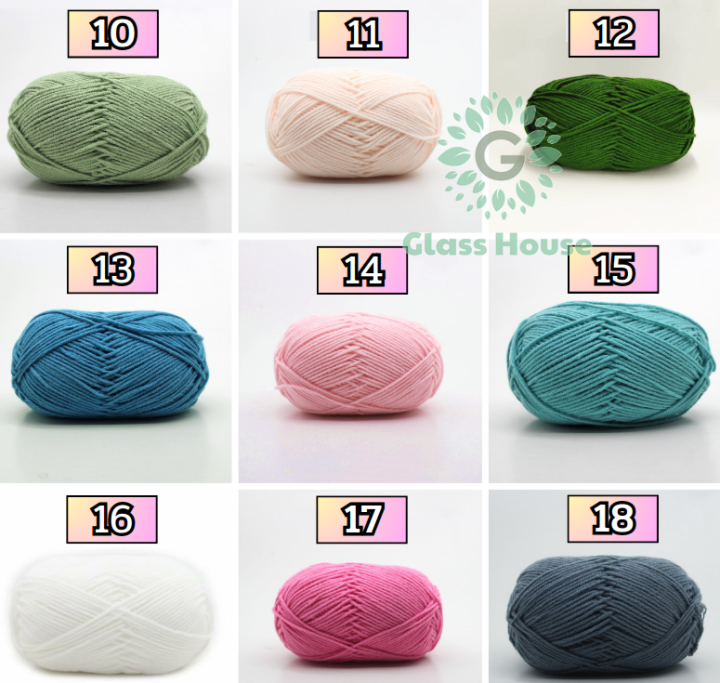 10อัน-ไหมพรม-คอตตอนนม4ply-milk-cotton-yarn-มีมากกว่า48-สี-ขนาด50กรัมไหมพรม-เนื้อนิ่ม-ถักง่าย-ถักโครเชต์-เก็บปลายทาง-gh99