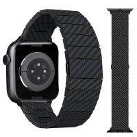 Carbon Fiber Strap For Apple Watch Band 45mm 44mm 42mm 41mm 40mm Link Bracelet correa iWatch Series 3 4 5 6 SE 7 8 ultra 49mm Straps