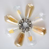 [HOT QQZIWWUJJWG 104] Vintage 2W 4W 6W 8W LED Edison Bulb E27 110V 220V Retro Ampoule Edison Lamp Filament Edison Bulb Clear Amber Cover หลอดไฟ LED