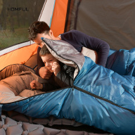 HOMFUL túi ngủ cắm trại ngoài trời dày dặn và giữ ấm cho người lớn xuống trong nhà bảo vệ chống lạnh trong nhà đơn di động OT0013 thumbnail