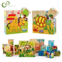 【CC】✻  Shipping Children Cartoon 6 Sides Jigsaw Early Education Parent-Child Game