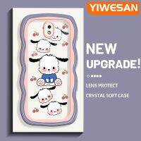 YIWESAN J7ปลอกสำหรับ Samsung โปร J7 2017 2018เคสลายการ์ตูนน่ารัก Pochacco ดีไซน์ใหม่สีสันสดใสลูกคลื่นน่ารักเคสโทรศัพท์โปร่งใสเลนส์กล้องถ่ายรูปเคสใสกันกระแทก