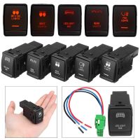 LED Black Push Switch LED Light 12V 3A Excellent matching design Switch Accessories For Nissan Navara NP300 Pathfinder X-Trail