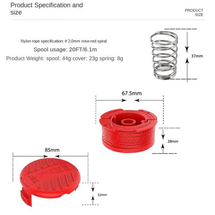 12-pack-cmzst080-cmzst120sc-spool-nylon-trimmer-head-mowing-line-spool-nylon-trimmer-head-for-craftsman-mowers