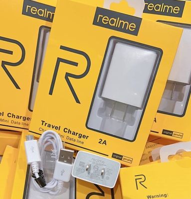 ชุดชาร์จ Realme 5V-2A MAX MICRO หัวชาร์จพร้อมสายชาร์จ ของแท้ ใช้ได้กับ เรียวมี ทุกรุ่น สายชาร์จหัวเป็น USB MICRO