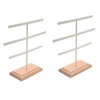 2X Fashion 52 Hook Earring Jewelry Organizer Earring Organizer Hanging Holder Necklace Display Stand Box Holder